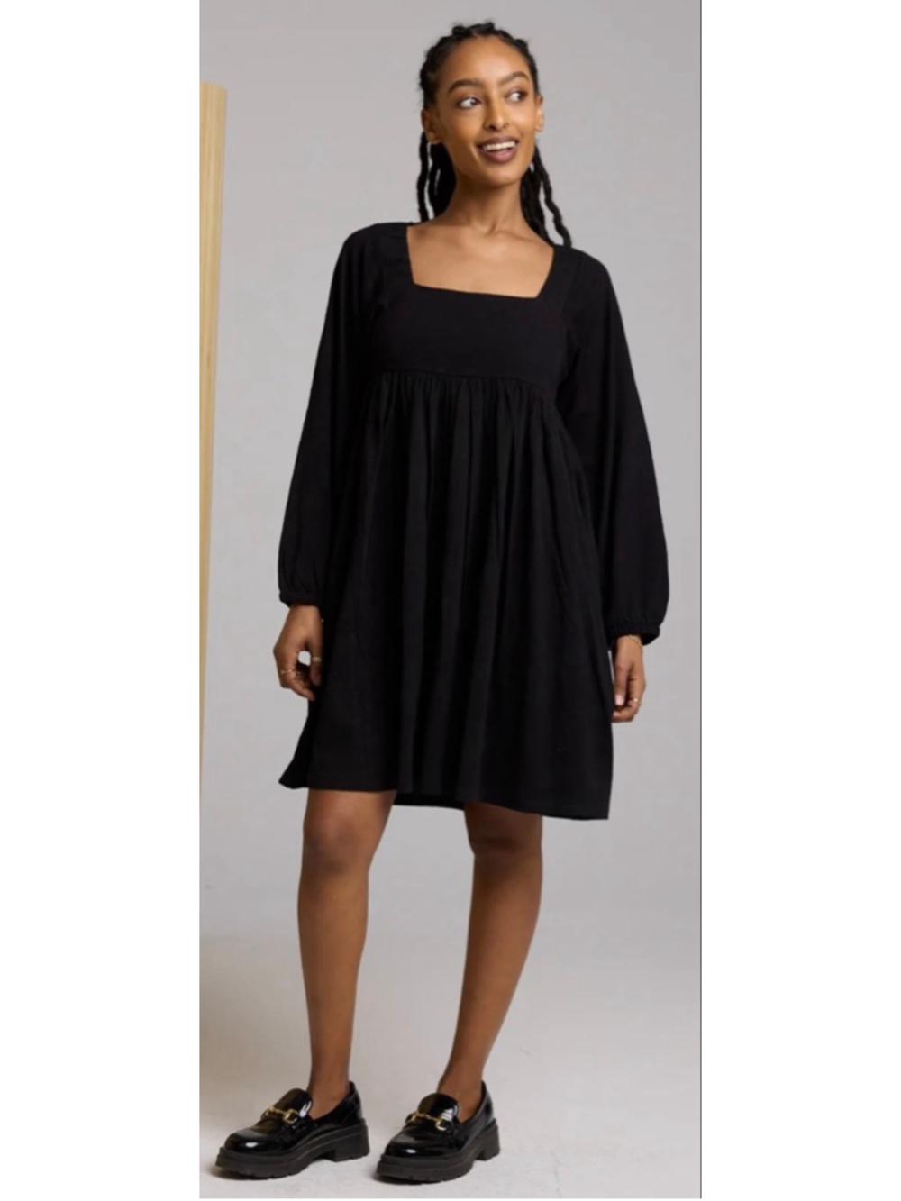NWT Known Supply Black Ambrose Babydoll Dress Sz Small!